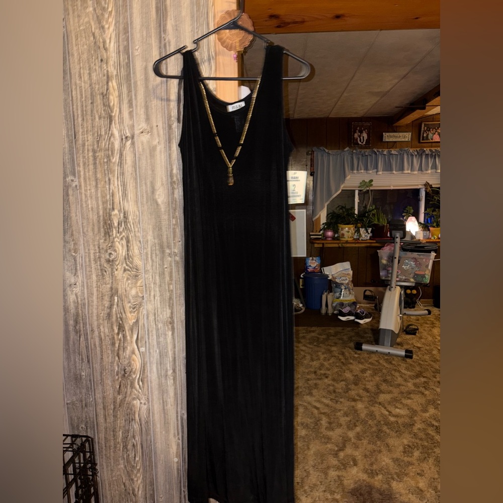 R&M Richards Black Maxi Dress